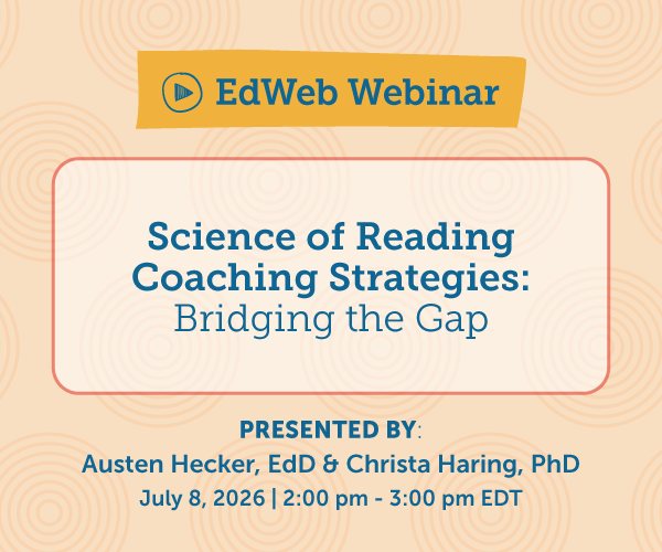 Graphic to advertise the Science of Reading Coaching Strategies Webinar